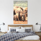Draai het kleine olifantencanvas vast canvas afdruk (Insitu (Slaapkamer))