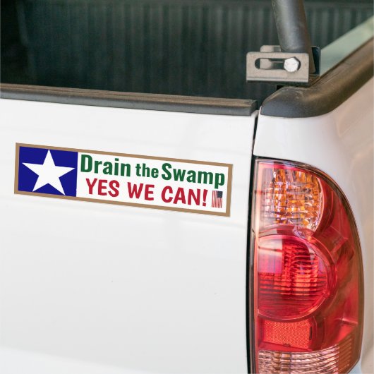 Draai het moeras op. Ja, dat kunnen we. Bumpersticker (Op Truck)