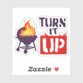 Draai het omhoog sticker