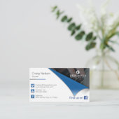 Draai het professionele visitekaartje van de pagin (Staand voorkant)