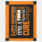 Draai het Sinaasappel van de Wereld...CRPS Fleece Deken (Voorkant)