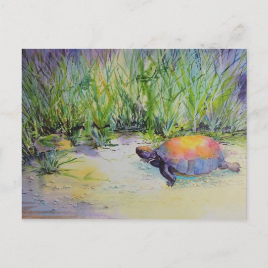 Draai het strand aan briefkaart (Voorkant)
