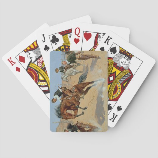 Draai Him Loose, Bill, c.1893 (olie op canvas) Pokerkaarten (Achterkant)