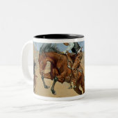 Draai Him Loose, Bill, c.1893 (olie op canvas) Tweekleurige Koffiemok (Voorkant links)