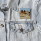 Draai Him Loose, Bill, c.1893 (olie op canvas) Vierkante Button 5,1 Cm (In situ)