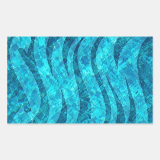 Draai in de pool rechthoekige sticker (Voorkant)