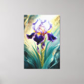 *~* Draai Iris Bloem Artsy Iris Schilderij AP84 Canvas Afdruk (Voorkant)
