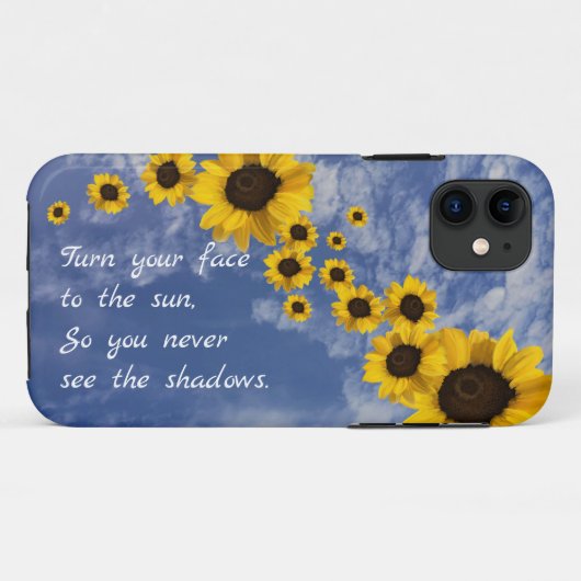 Draai je gezicht naar de zon. Zonnebloemen en heme Case-Mate iPhone Case (Achterkant (horizontaal))