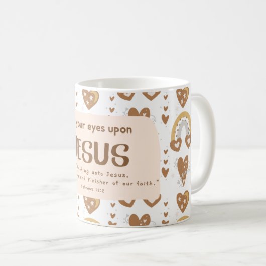 Draai je ogen om op Jezus Mok Christelijke Verse (Voorkant rechts)