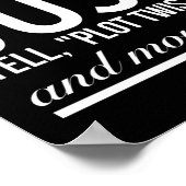 Draai je om en beweeg je op inspirerend wit poster (Hoek)