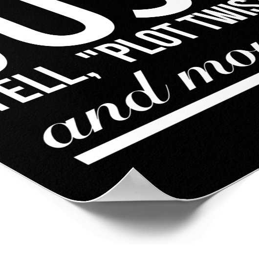 Draai je om en beweeg je op inspirerend wit poster (Hoek)