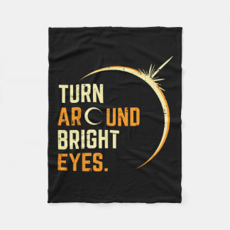 Draai je om Zonsverduistering 2024 Totaal April Wo Fleece Deken