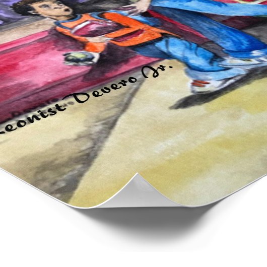 Draai je weg van de negatieve poster (Hoek)