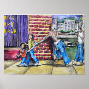 Draai je weg van de negatieve poster