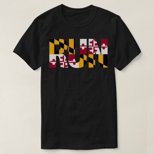 Draai Maryland Pride Running Motivation Graphic T-shirt (Design voorkant)