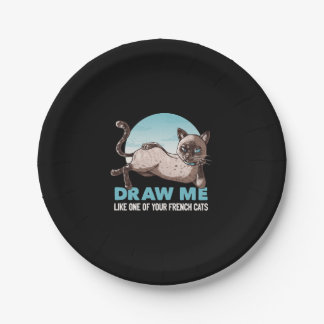 Draai me als een van je Franse meisjes die grappig Papieren Bordje