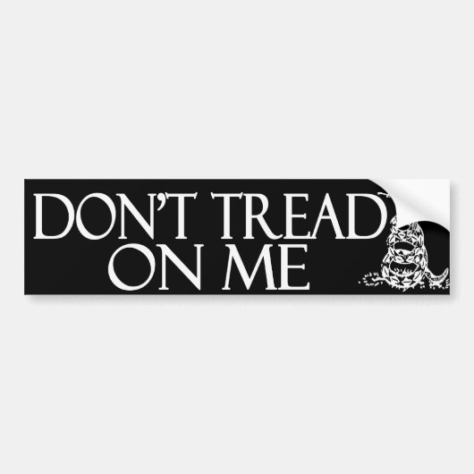 Draai me niet aan!  Gadsden Flag Bumpersticker (Voorkant)