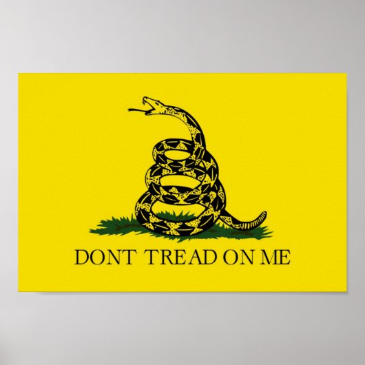 Draai me niet aan (Gadsden Flag) Poster van Tea Pa (Voorkant)