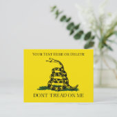  draai me niet aan Snake Gadsden Flag Briefkaart (Staand voorkant)