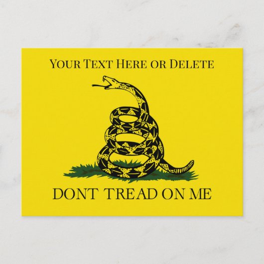  draai me niet aan Snake Gadsden Flag Briefkaart (Voorkant)