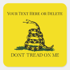 draai me niet aan Snake Gadsden Flag Vierkante Sticker
