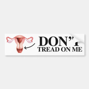 Draai me niet aan - Uterus - feministische rok Bumpersticker