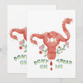 Draai me niet aan Uterus PRO CHOICE Essential Kaart (Voorkant / Achterkant)