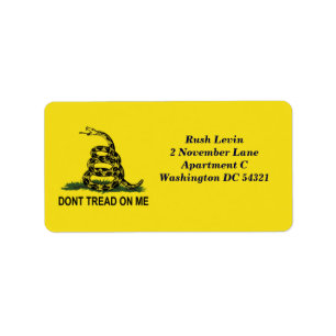 Draai me niet op Gadsden Flag Custom Etiket