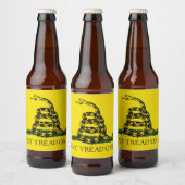 Draai me niet op Gadsden vlag Bier Etiket (Flessen)