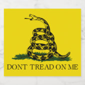 Draai me niet op Gadsden vlag Bier Etiket (Enkel label)