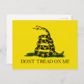 Draai me niet op Gadsden vlag Briefkaart (Voorkant / Achterkant)