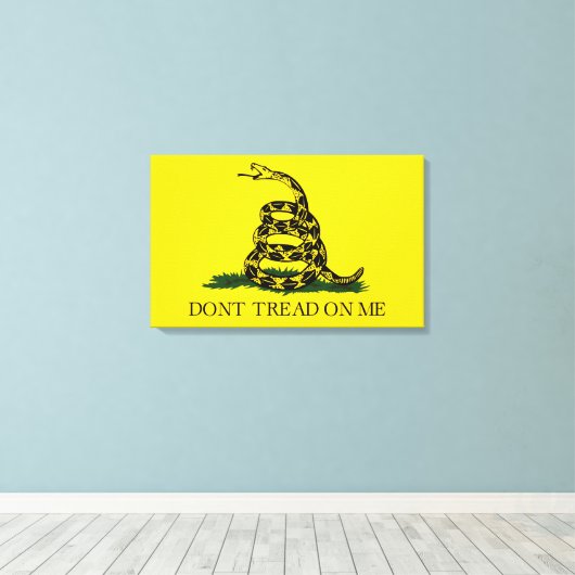 Draai me niet op Gadsden vlag Canvas Afdruk (Insitu (Houten vloer))