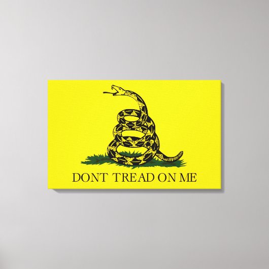 Draai me niet op Gadsden vlag Canvas Afdruk (Voorkant)