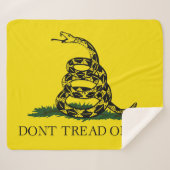 Draai me niet op Gadsden vlag Sherpa Deken (Voorkant (horizontaal))