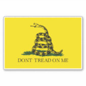 Draai me niet op Gadsden vlag Sticker (Voorkant)
