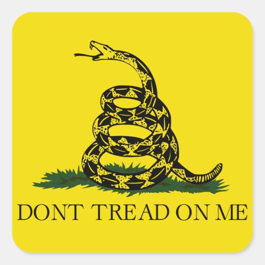 Draai me niet op Gadsden vlag Vierkante Sticker (Voorkant)