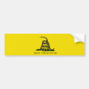 Draai me niet tegen de bumpersticker Gadsden vlag