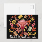 Draai me niet tegen Uterus Briefkaart (Voorkant / Achterkant)