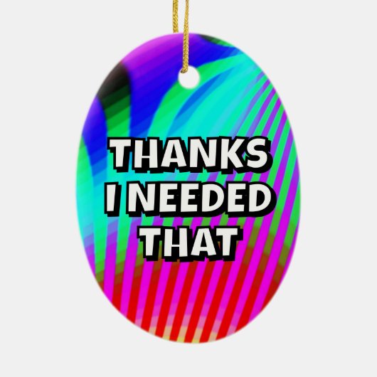 DRAAI ME OM / BEDANKT DIE IK NODIG HAD KERAMISCH ORNAMENT (Achterkant)