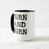 Draai me om en Burn maakt me wakker! Mok (Voorkant links)