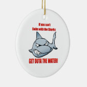 Draai met de haaien keramisch ornament (Rechts)