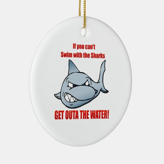 Draai met de haaien keramisch ornament (Rechts)