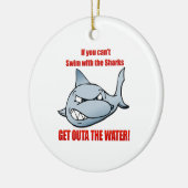 Draai met de haaien keramisch ornament (Links)