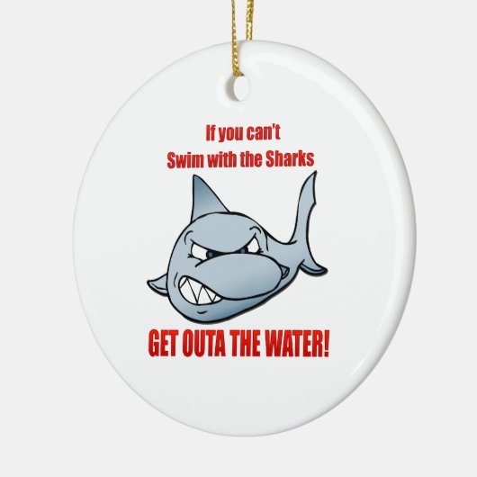 Draai met de haaien keramisch ornament (Links)