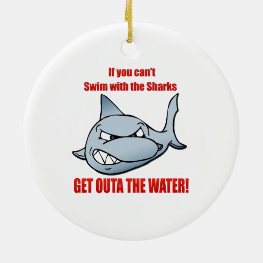 Draai met de haaien keramisch ornament (Achterkant)