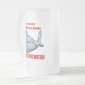 Draai met de haaien matglas bierpul (Voorkant links)