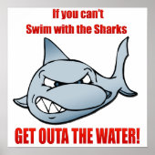 Draai met de haaien poster (Voorkant)