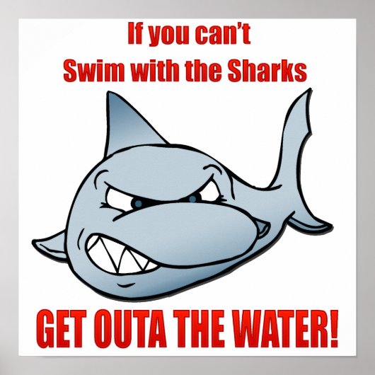 Draai met de haaien poster (Voorkant)