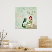 Draai met het  Poster Mermaid (Keuken)