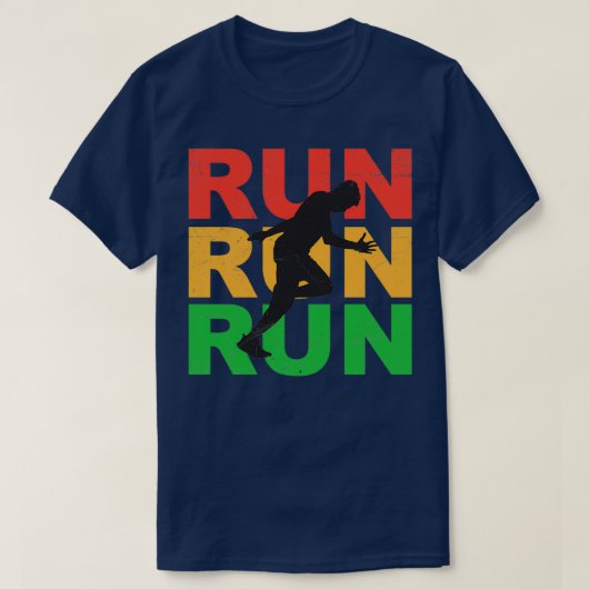 Draai met Marathon Jogger Runner Gift Idee T-shirt (Design voorkant)